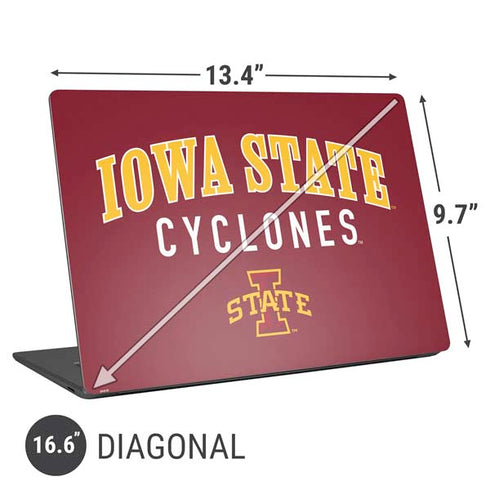 Iowa State University Collegiate Text Universal Laptop 16.6in (13.4 x 9.7in) Skin